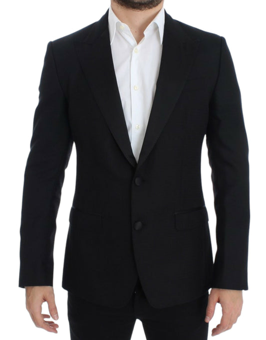 Blazer SICILIA en laine et soie noir