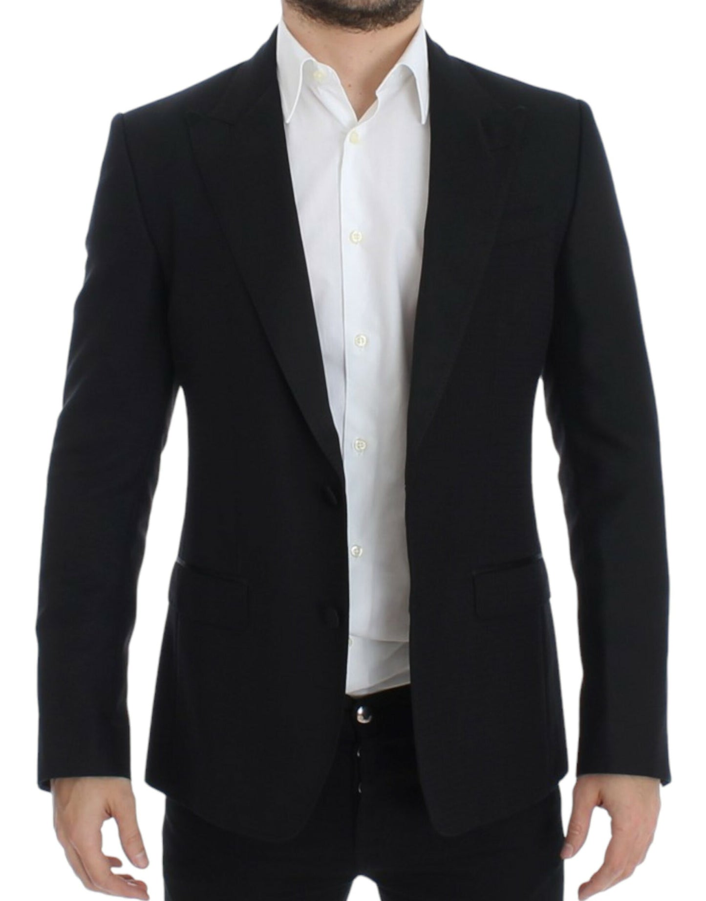 Blazer SICILIA en laine et soie noir