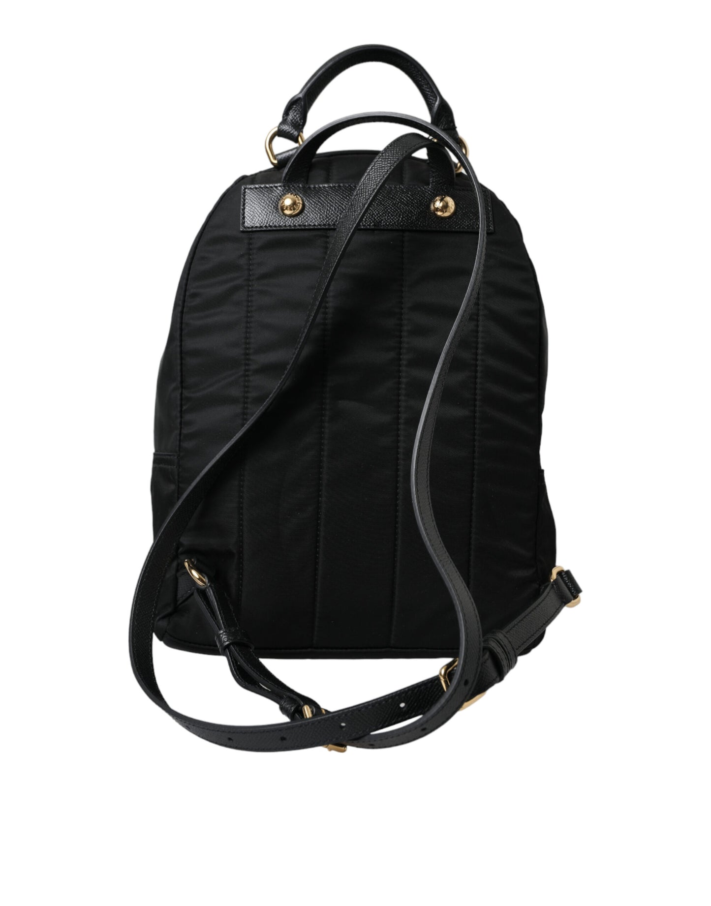 Dolce &amp; Gabbana Eleganter Rucksack mit schwarzem und goldenem Detail