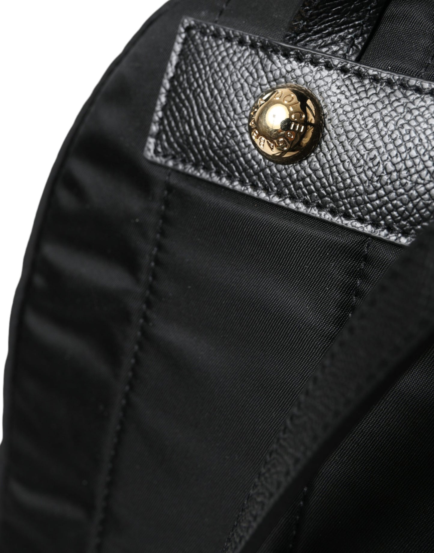 Dolce &amp; Gabbana Eleganter Rucksack mit schwarzem und goldenem Detail