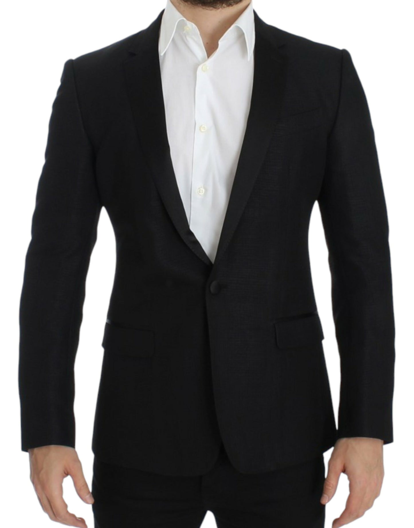 Schwarzer MARTINI Slim-Blazer aus Wolle