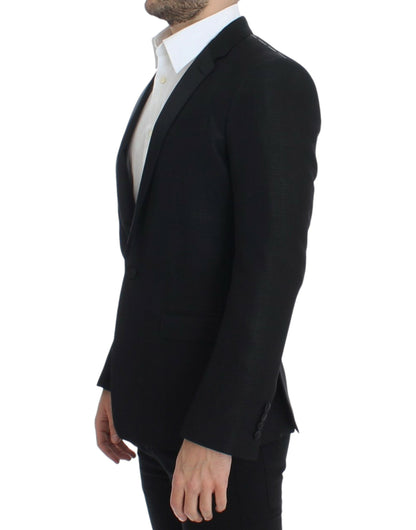 Schwarzer MARTINI Slim-Blazer aus Wolle