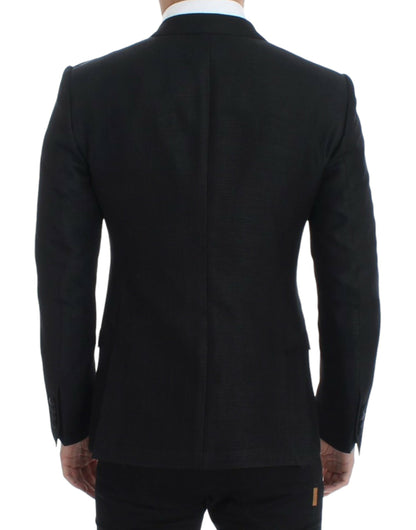 Schwarzer MARTINI Slim-Blazer aus Wolle