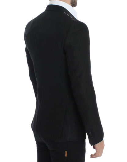 Blazer slim MARTINI en laine noir