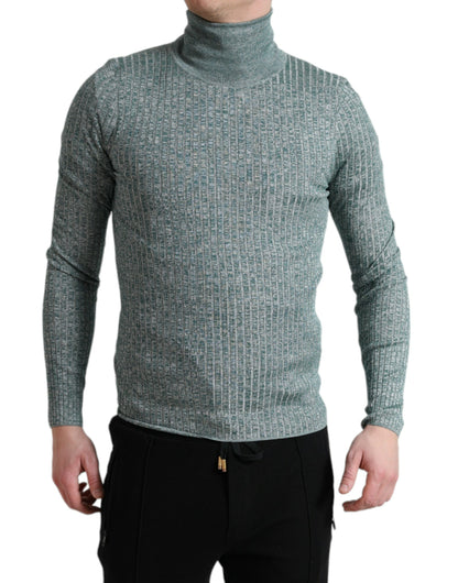 Eleganter grüner Rollkragenpullover von Dolce &amp; Gabbana