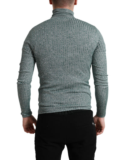 Dolce & Gabbana Elegant Green Turtleneck Pullover Sweater