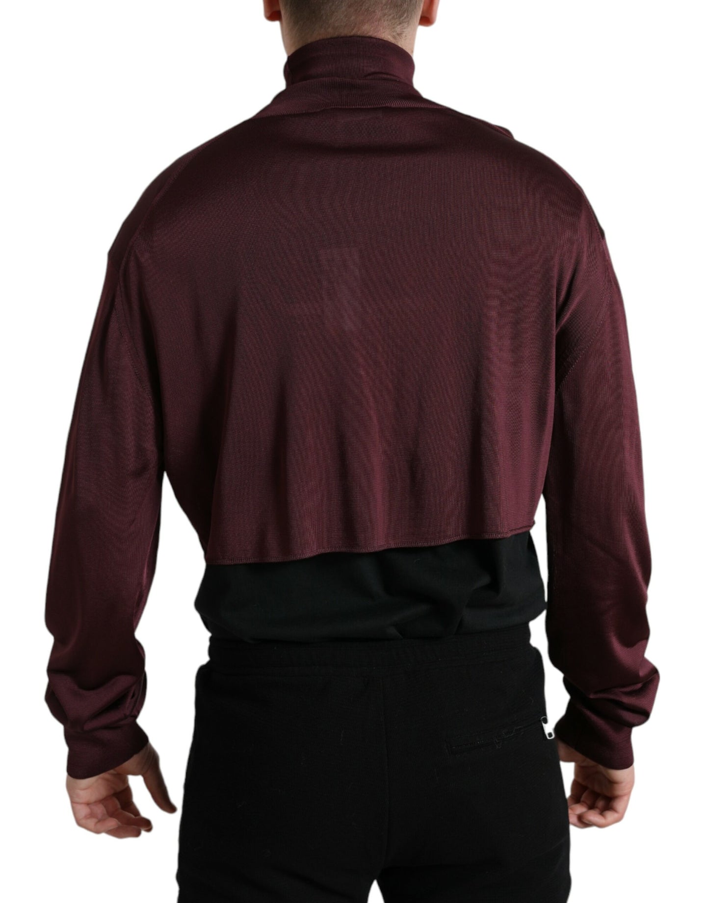 Dolce &amp; Gabbana Kastanienbrauner Rollkragenpullover aus Viskose