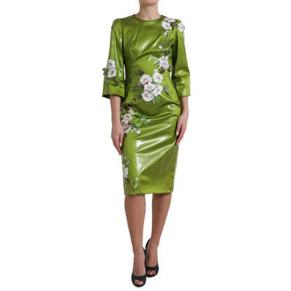 Dolce &amp; Gabbana – Elegantes Midi-Etuikleid mit Blumenmuster