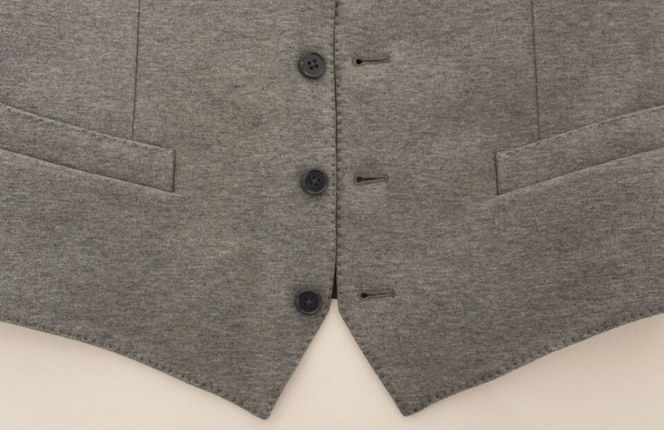 Blazer gilet en coton stretch gris