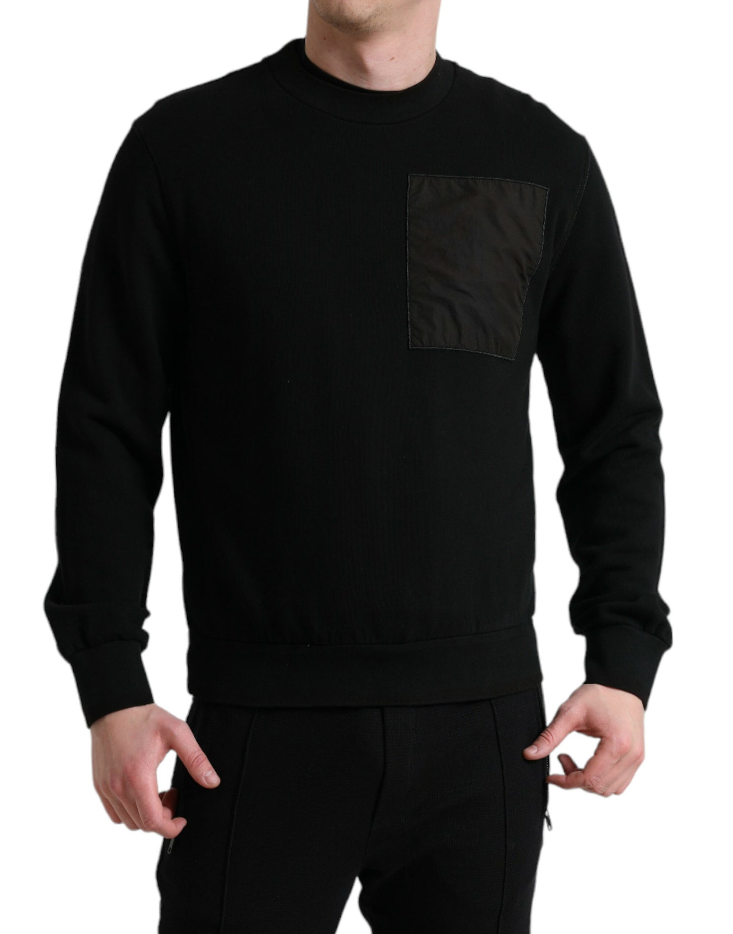 Dolce & Gabbana Elegant Crew Neck Cotton Blend Sweater