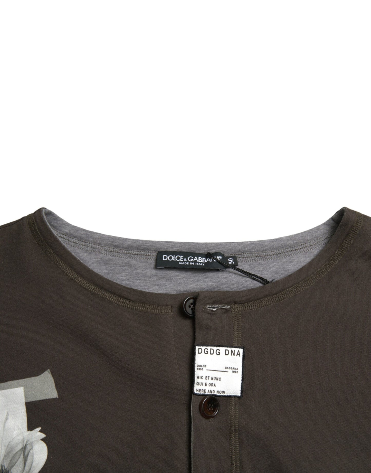 Maglione pullover abbottonato in cotone grigio scuro