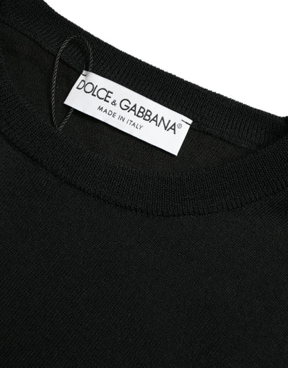 Dolce &amp; Gabbana – Atemberaubender schwarzer Wollpullover