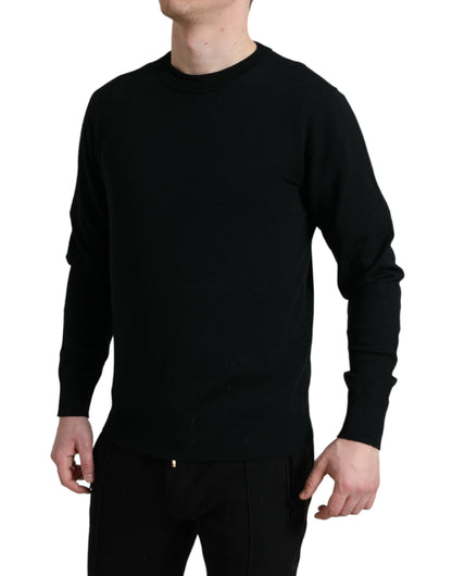 Dolce &amp; Gabbana – Atemberaubender schwarzer Wollpullover