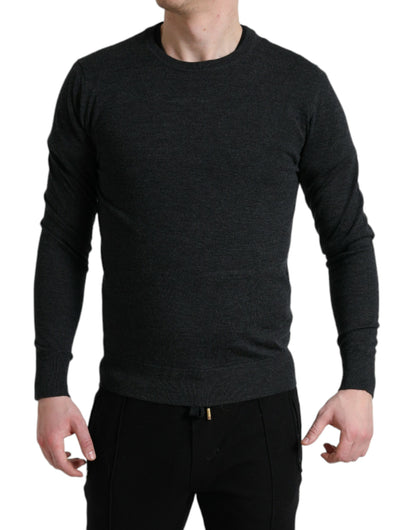 Dolce &amp; Gabbana Eleganter grauer Wollpullover