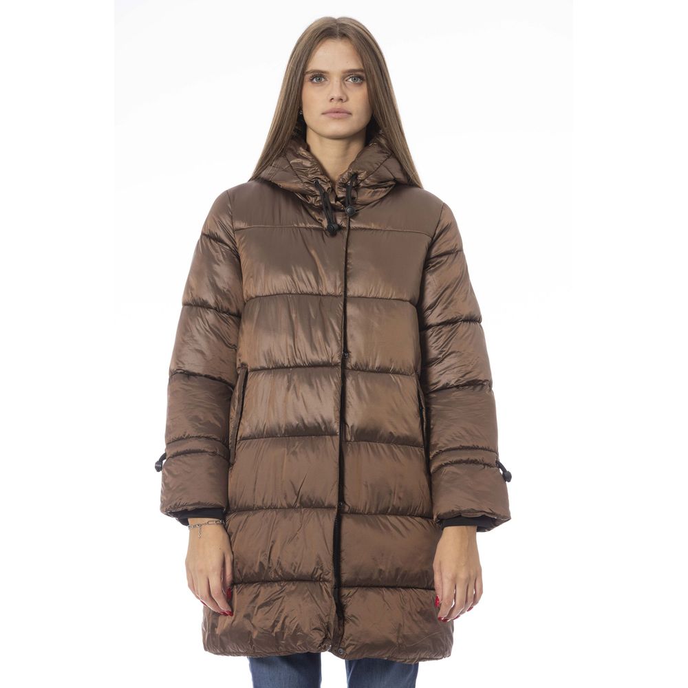 Baldinini Trend Braune Nylonjacke für Damen