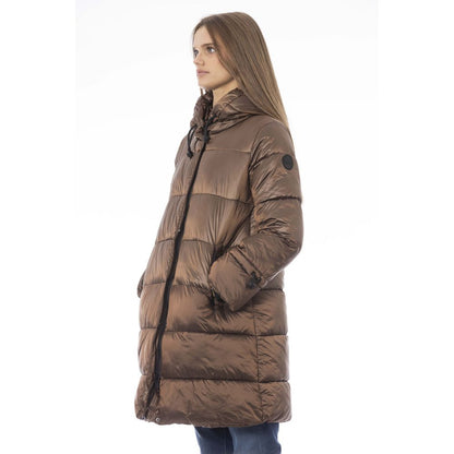 Baldinini Trend Braune Nylonjacke für Damen