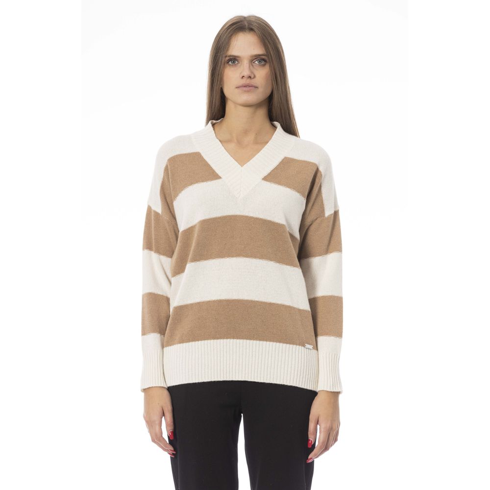 Baldinini Trend Beige Kaschmir Damen Pullover