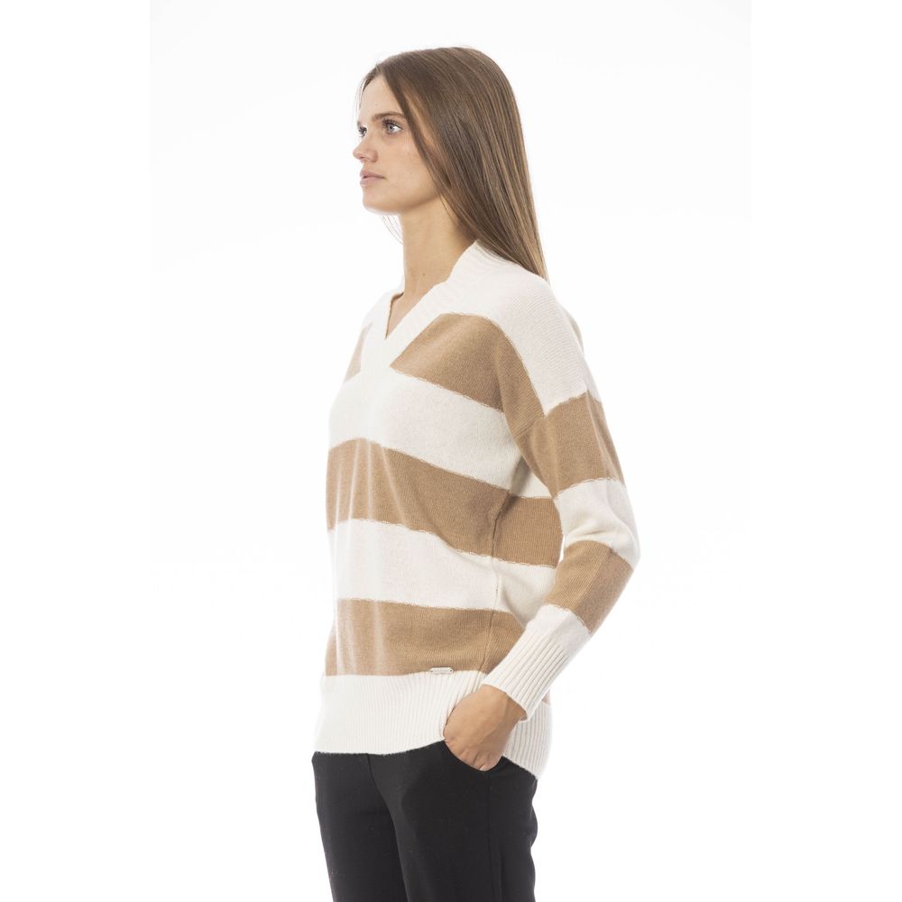 Baldinini Trend Beige Kaschmir Damen Pullover