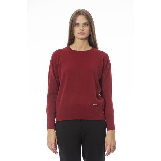 Baldinini Trend Roter Wollpullover für Damen