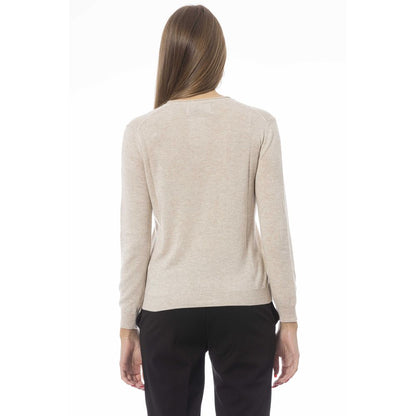 Baldinini Trend Beige Kaschmir Damen Pullover