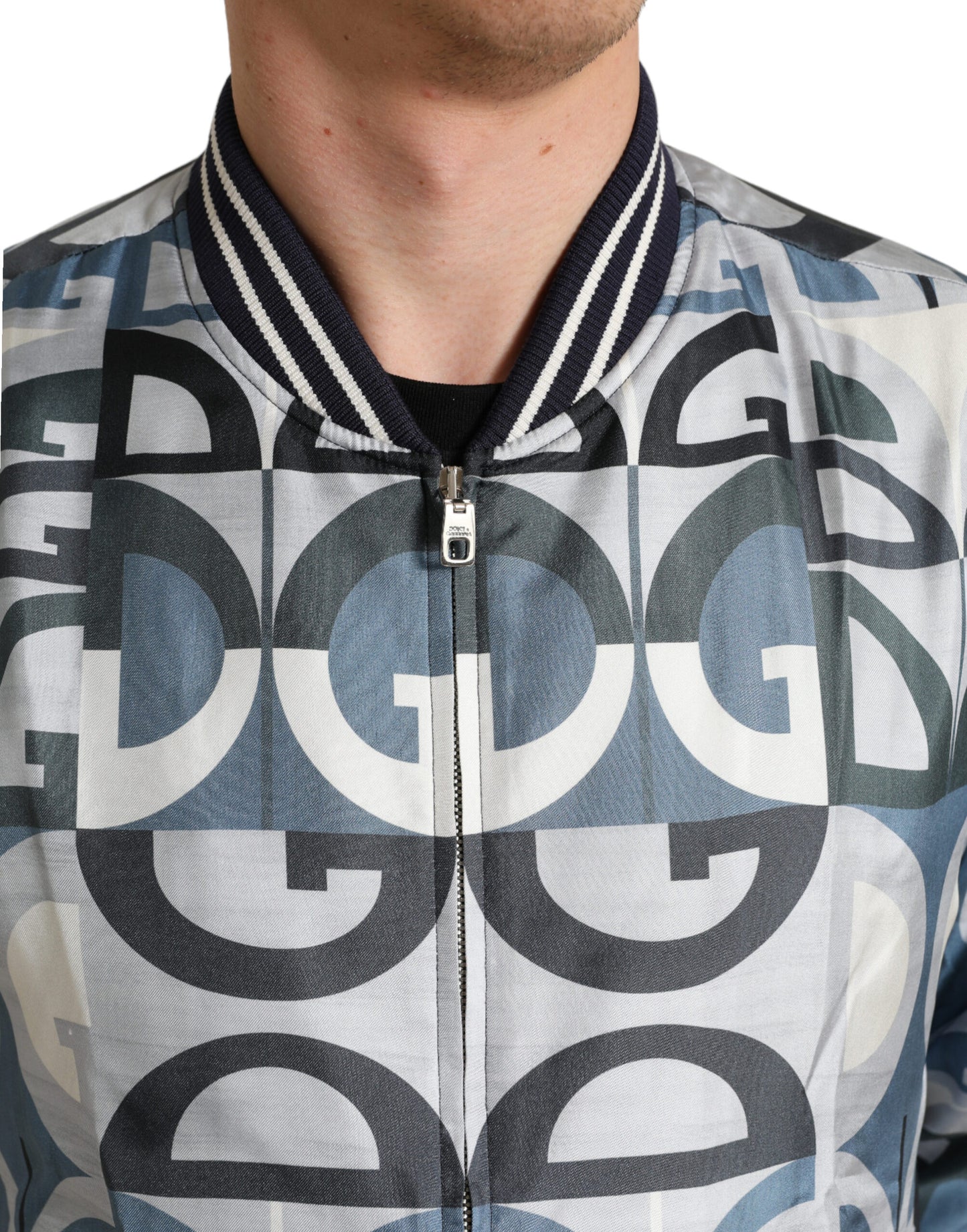 Giubbotto bomber con stampa logo multicolor