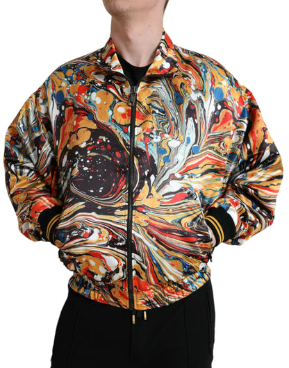 Dolce &amp; Gabbana – Bunte, abstrakte Bomberjacke