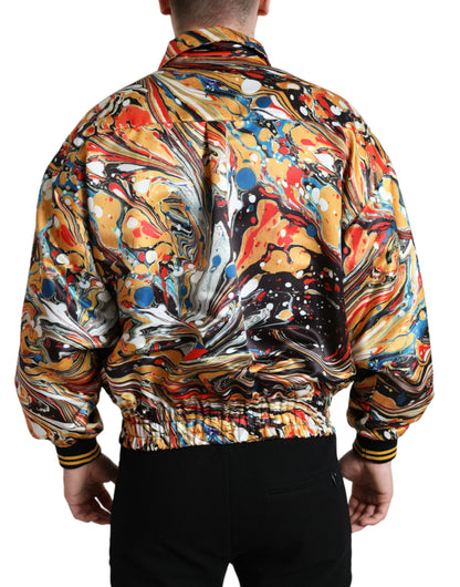 Dolce &amp; Gabbana – Bunte, abstrakte Bomberjacke