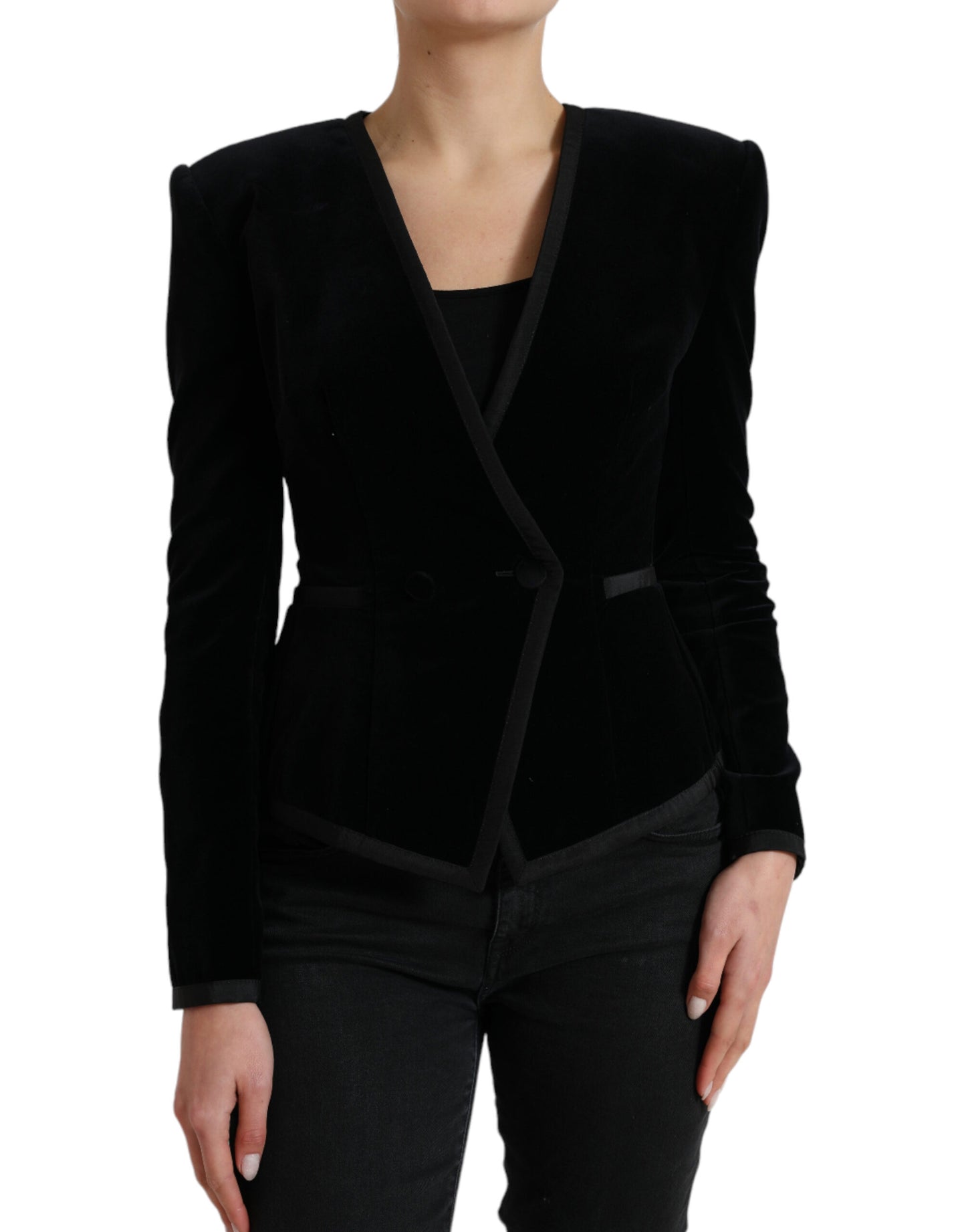 Dolce &amp; Gabbana Eleganter zweireihiger Blazer aus Baumwolle und Seide