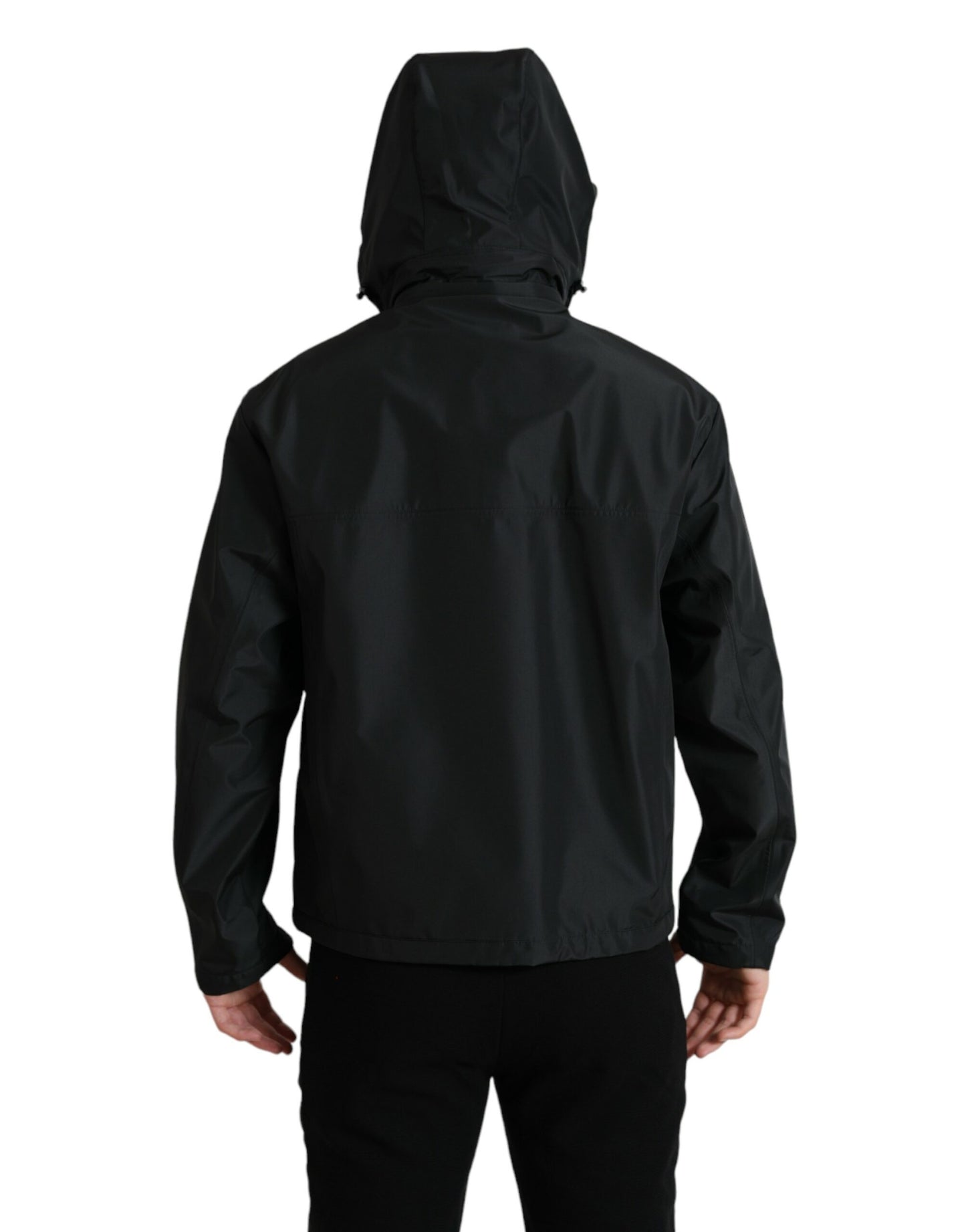 Dolce & Gabbana Sleek Black Windbreaker Jacket