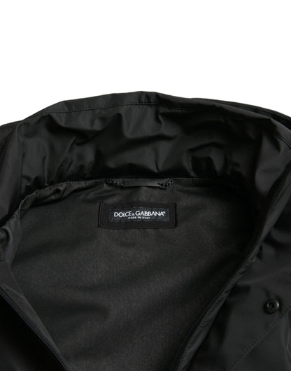 Dolce & Gabbana Sleek Black Windbreaker Jacket