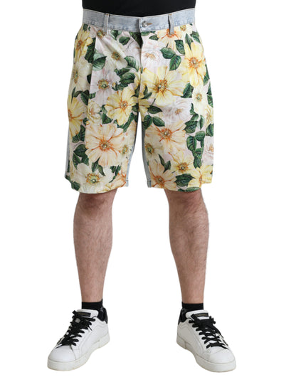 Dolce &amp; Gabbana – Bermudashorts aus Baumwolle mit buntem Blumenmuster