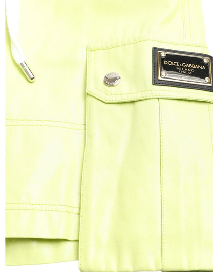 Bermuda cargo da uomo in cotone verde chiaro