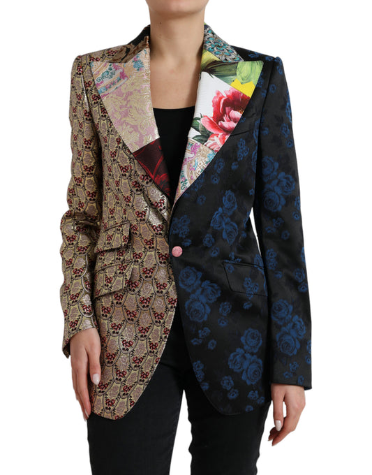 Dolce &amp; Gabbana Eleganter mehrfarbiger Patchwork-Blazer