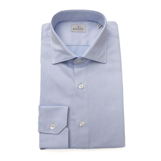 Camicia Elegante in Cotone con Collo Francese di Bagutta