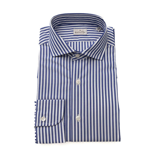 Camicia Bagutta in cotone con collo francese - Vestibilità media