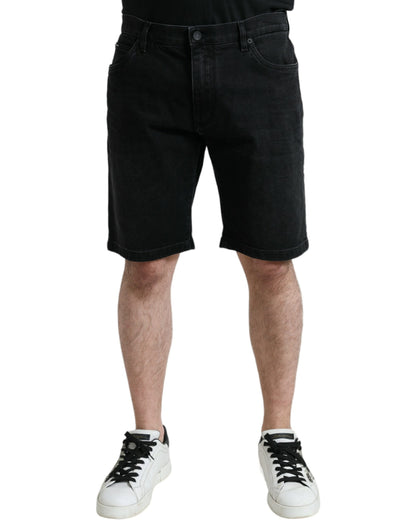 Schicke schwarze Bermuda-Jeansshorts von Dolce &amp; Gabbana