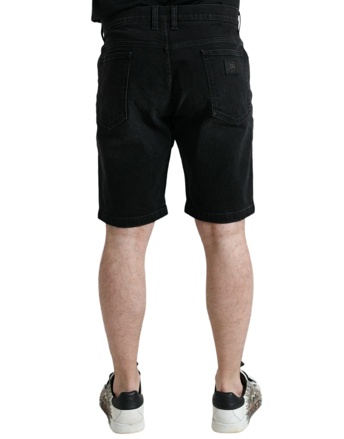 Schicke schwarze Bermuda-Jeansshorts von Dolce &amp; Gabbana