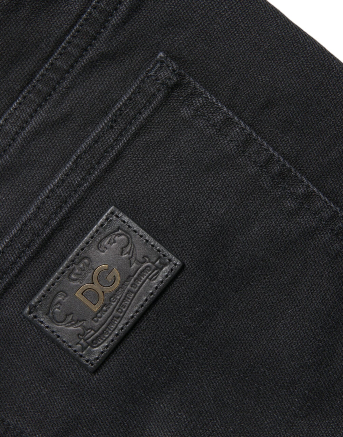 Bermuda in denim di cotone stretch nero