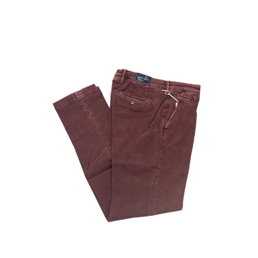 Jeans e pantaloni in cotone bordeaux