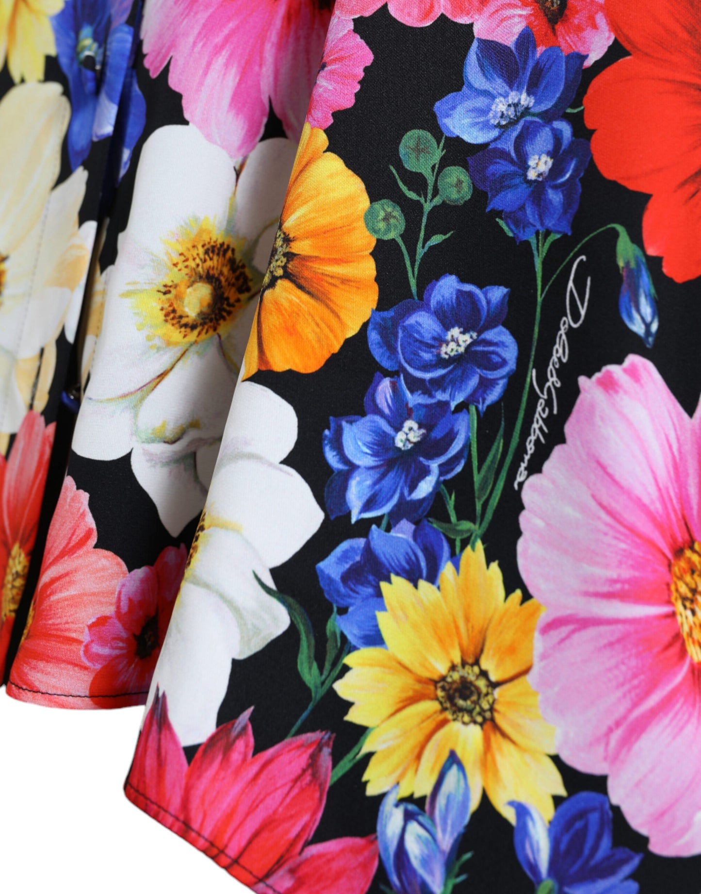 Dolce &amp; Gabbana – Seidenbluse mit Blumenmuster und Bindeverschluss vorne