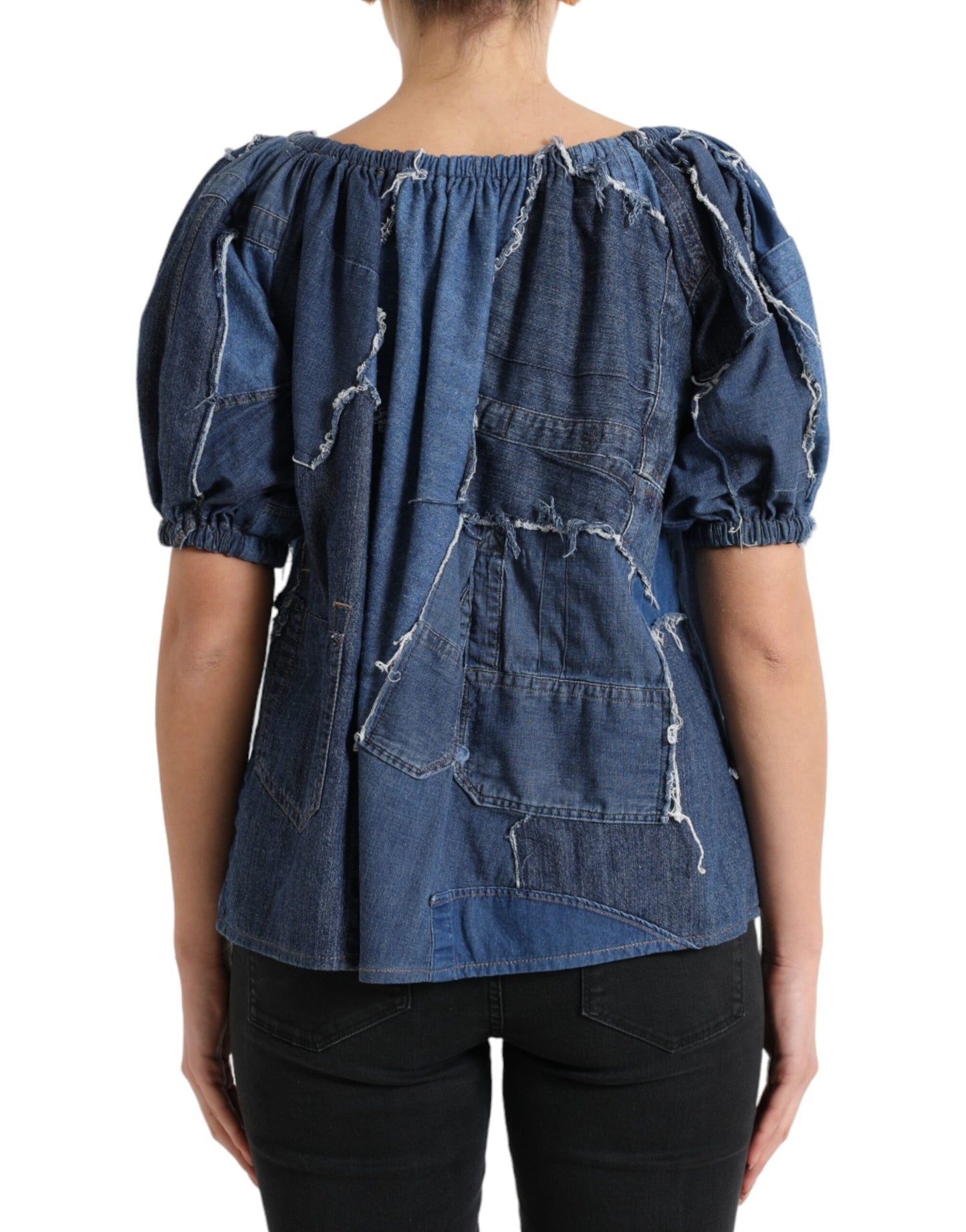 Dolce &amp; Gabbana Elegantes Baumwoll-Jeans-Bluse-Top