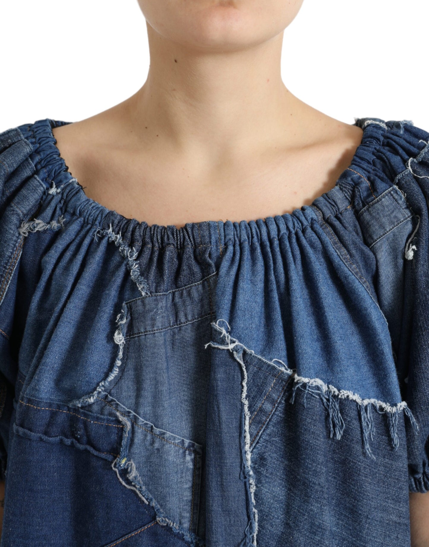 Dolce &amp; Gabbana Elegantes Baumwoll-Jeans-Bluse-Top