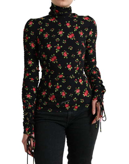 Dolce &amp; Gabbana Elegantes Top aus Seidenmischung mit Blumenmuster