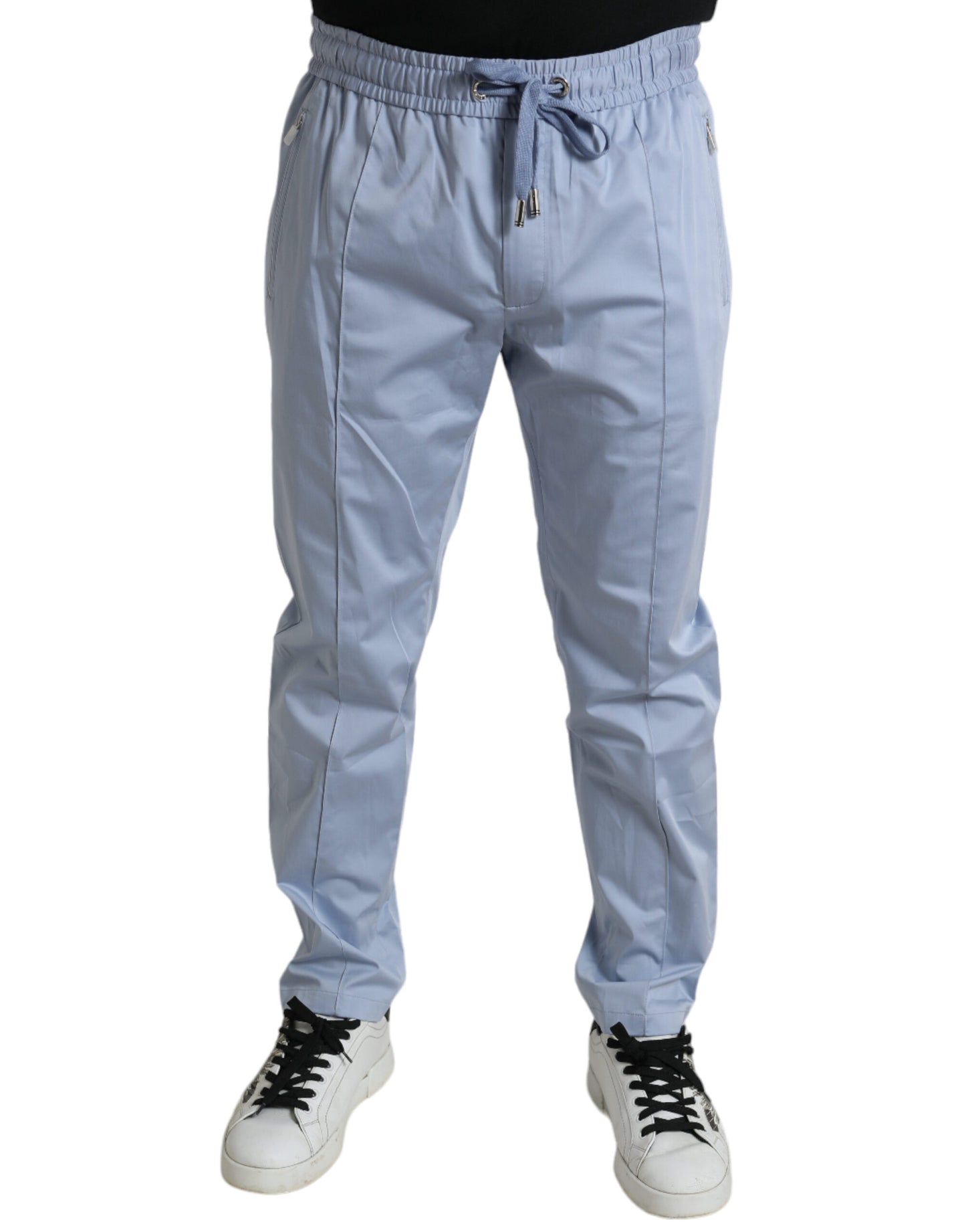 Dolce &amp; Gabbana Elegante hellblaue Jogginghose für Herren