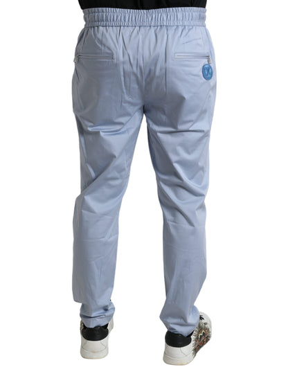 Dolce &amp; Gabbana Elegante hellblaue Jogginghose für Herren