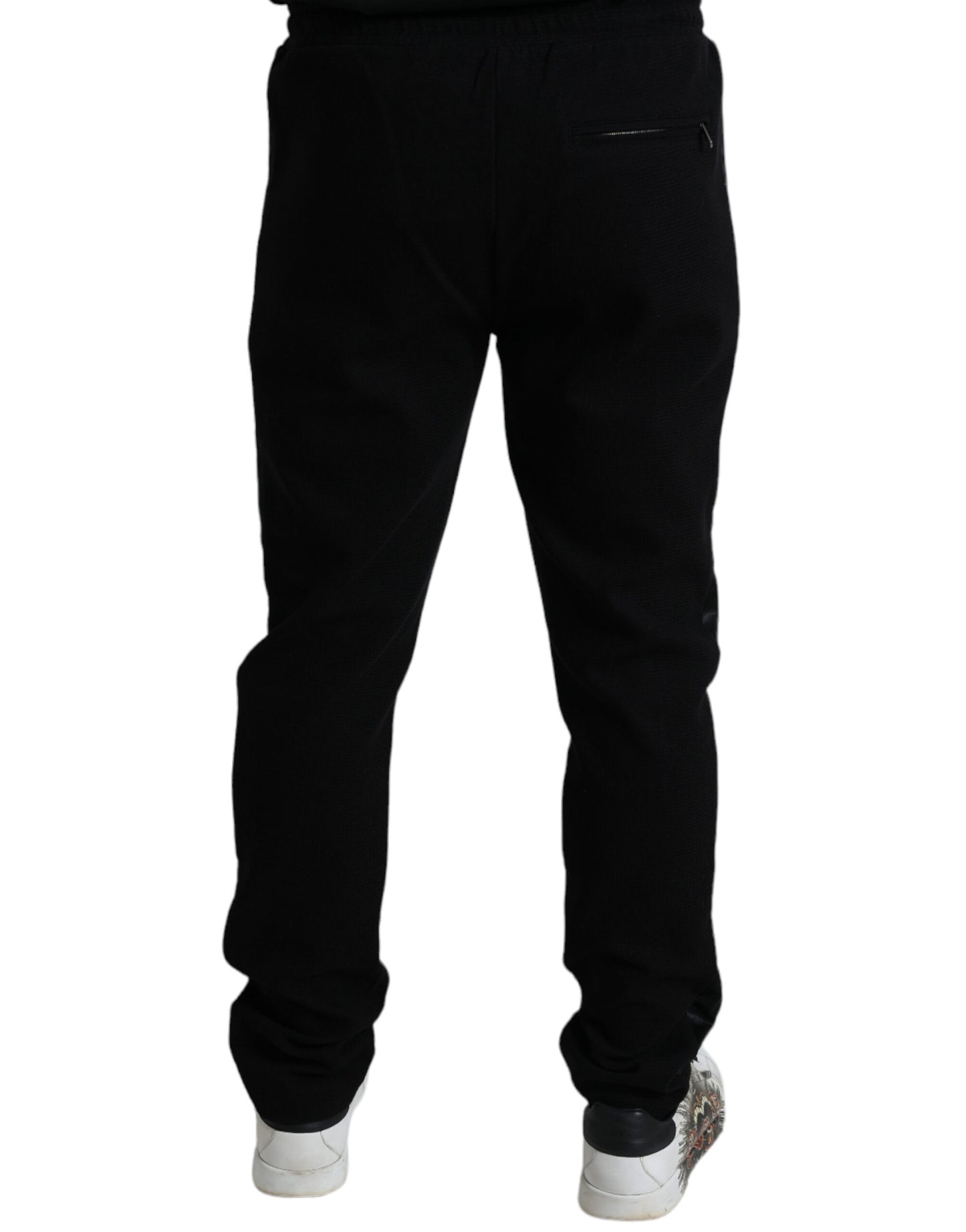 Pantaloni sportivi da jogging skinny in cotone nero