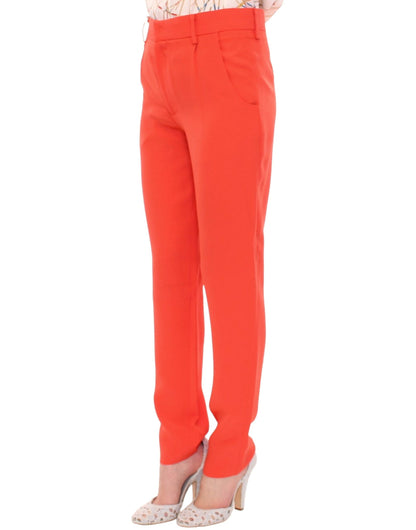 Pantalon stretch boyfriend orange