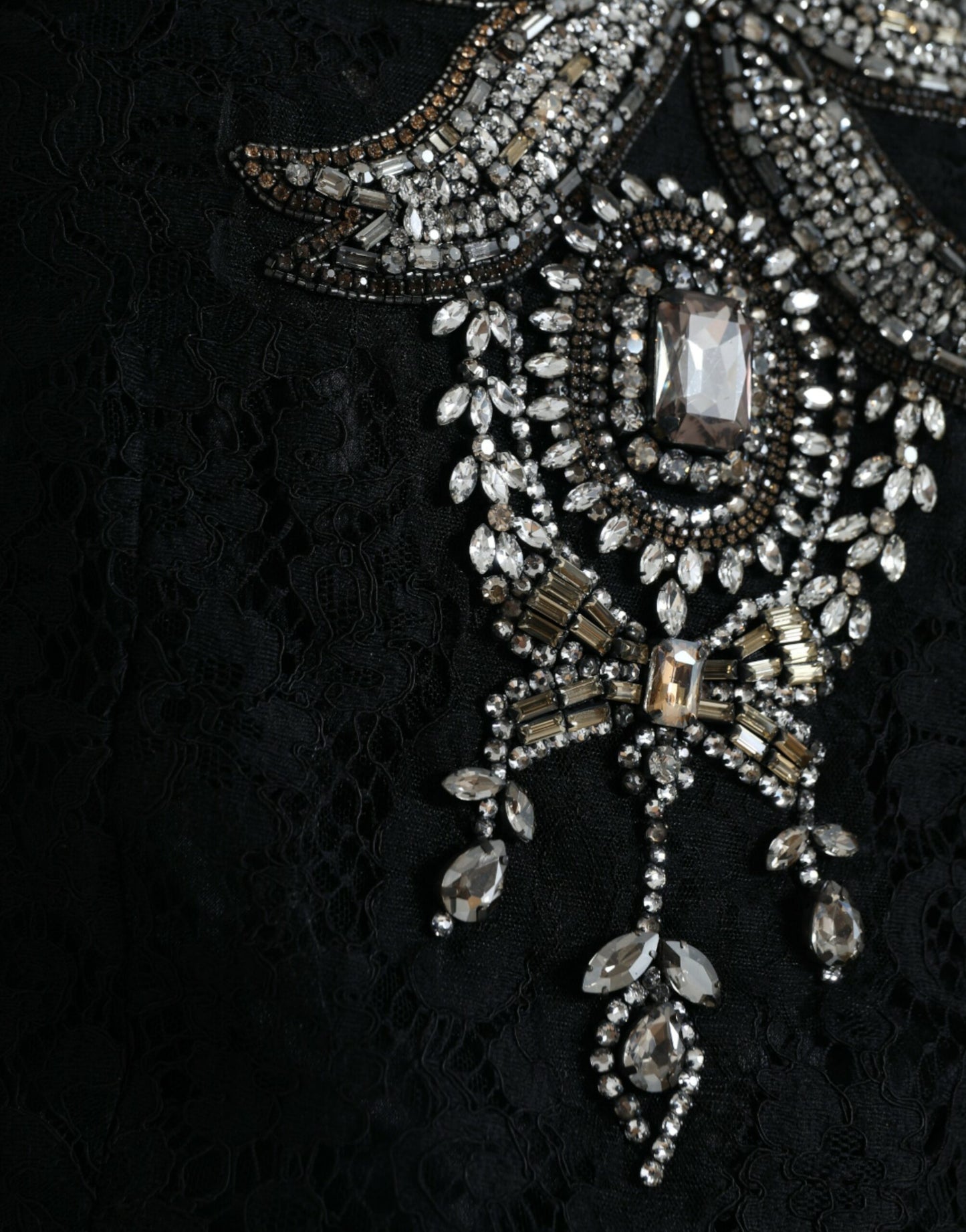 Dolce & Gabbana Elegant Crystal-Embellished Sheath Dress