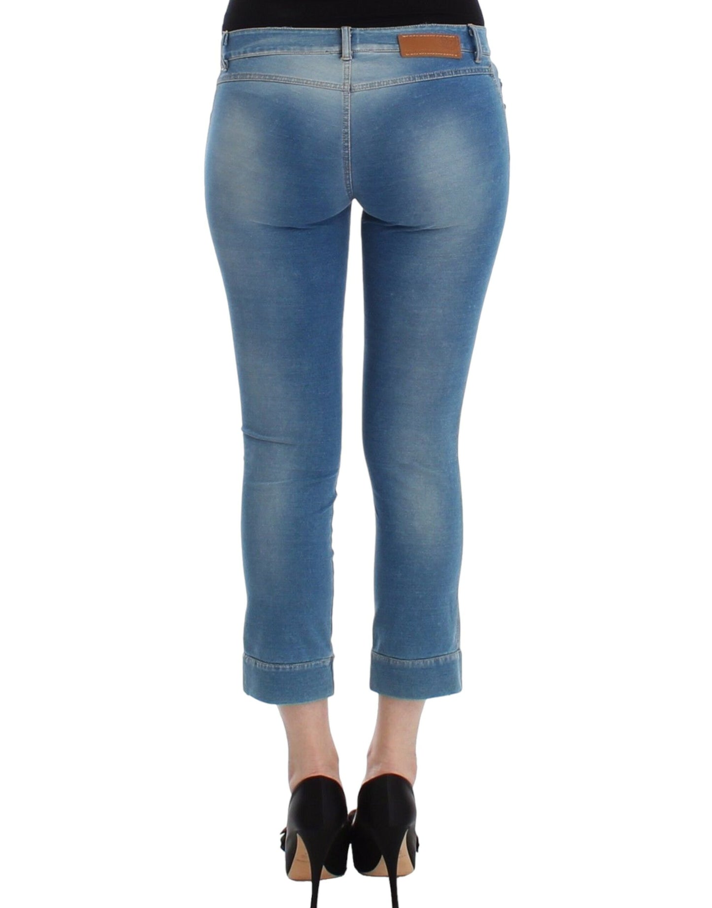 Ermanno Scervino Schicke blaue Capri-Jeans für elegante Sommer