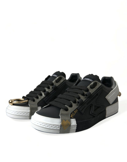 Dolce &amp; Gabbana Elegante Low-Top-Sneakers aus Kalbsleder